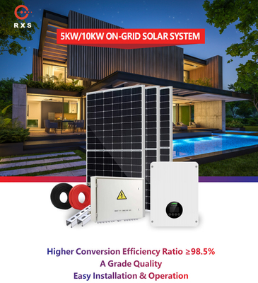 OEM 5KW de Rixin en panel solar de la Sistema Solar 400w de la rejilla el mono con el inversor solar