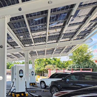 Autopista Estación de carga de automóviles solares Módulo BIPV Sistema de cochera solar