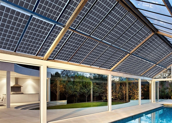 El panel solar bifacial picovoltio del módulo monocristalino transparente de Rixin para el tejado
